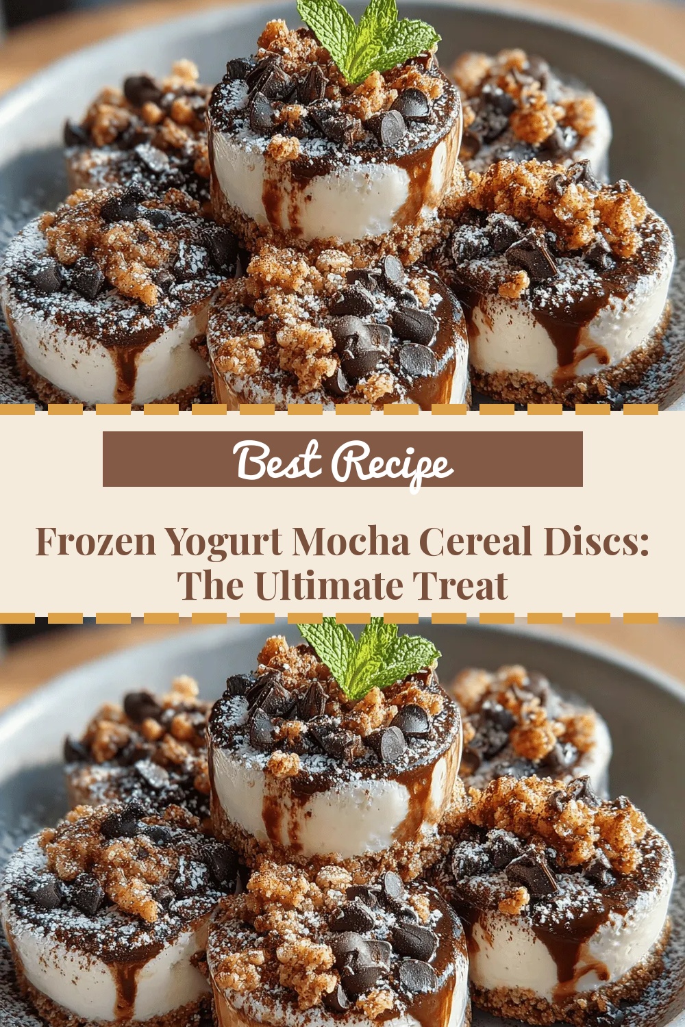 Frozen Yogurt Mocha Cereal Discs: The Ultimate Treat