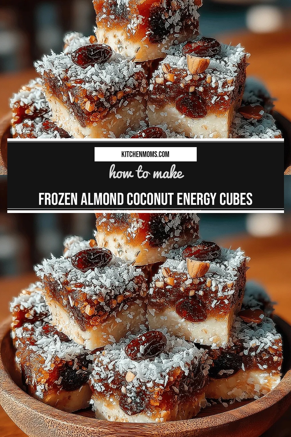 Frozen Almond Coconut Energy Cubes