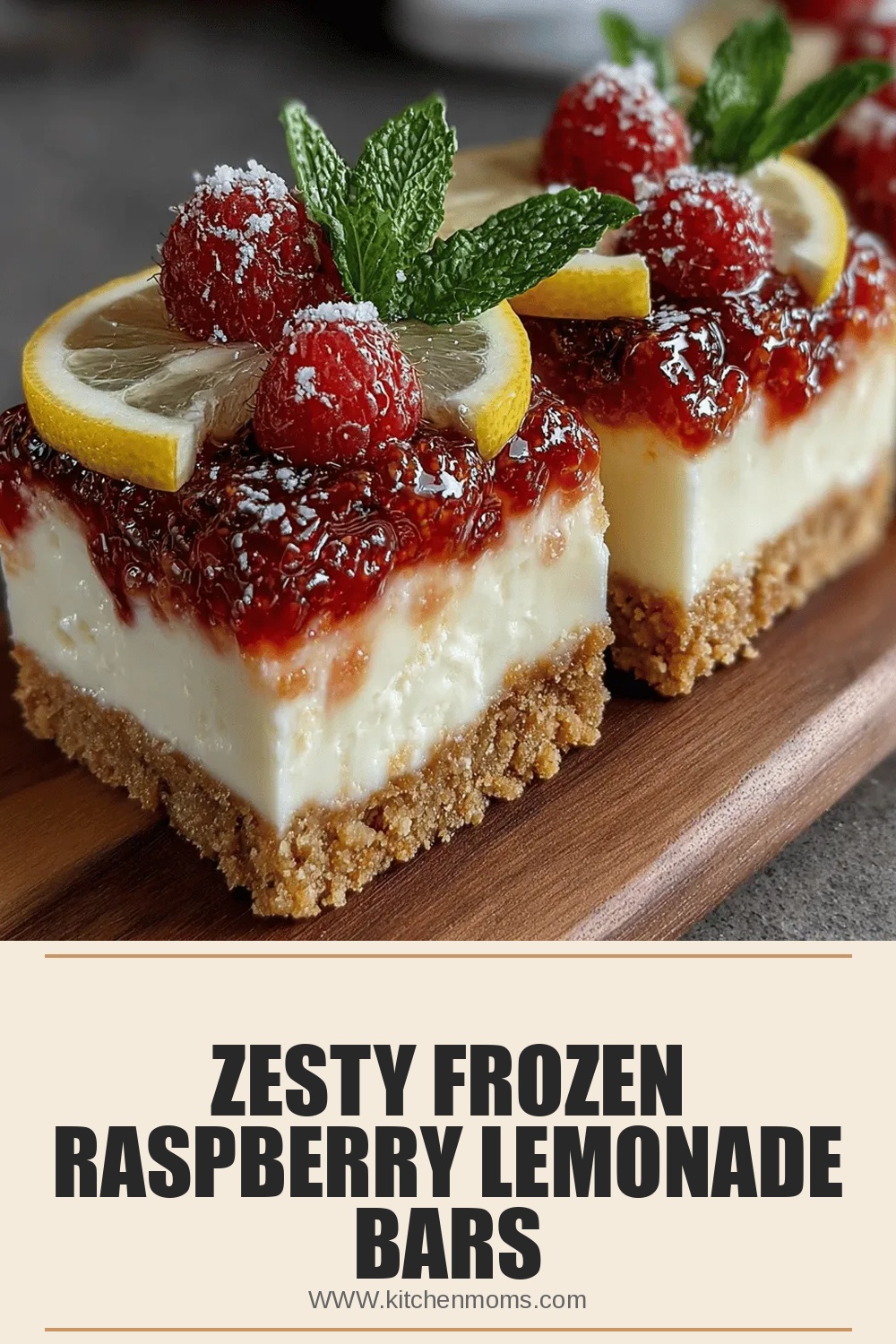 Zesty Frozen Raspberry Lemonade Bars