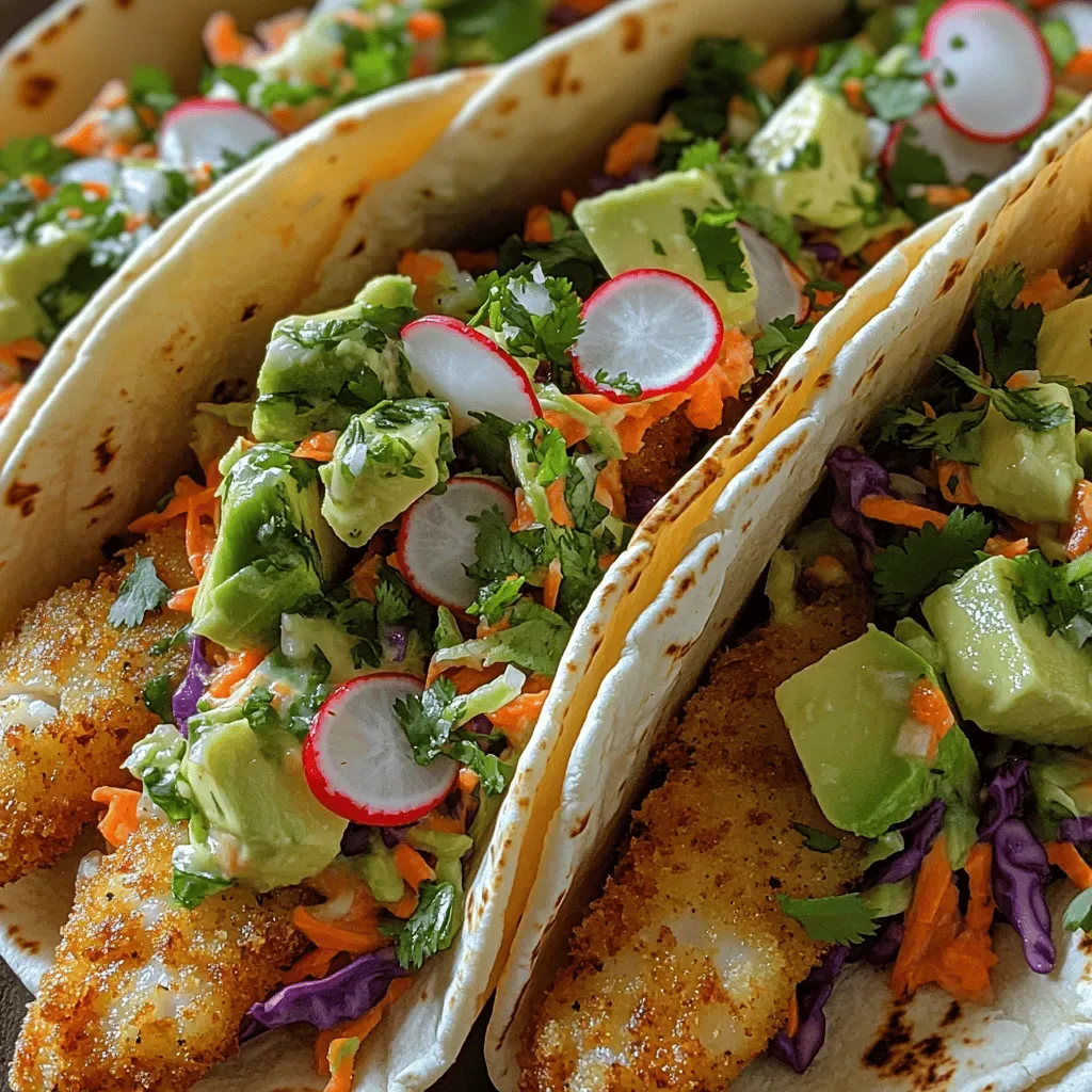 Zesty Crispy Fish Tacos with Rainbow Slaw: A Flavorful Delight