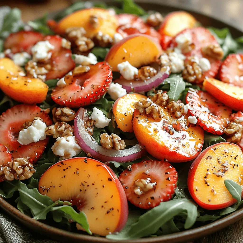 Strawberry Peach Arugula Salad: A Refreshing Summer Delight