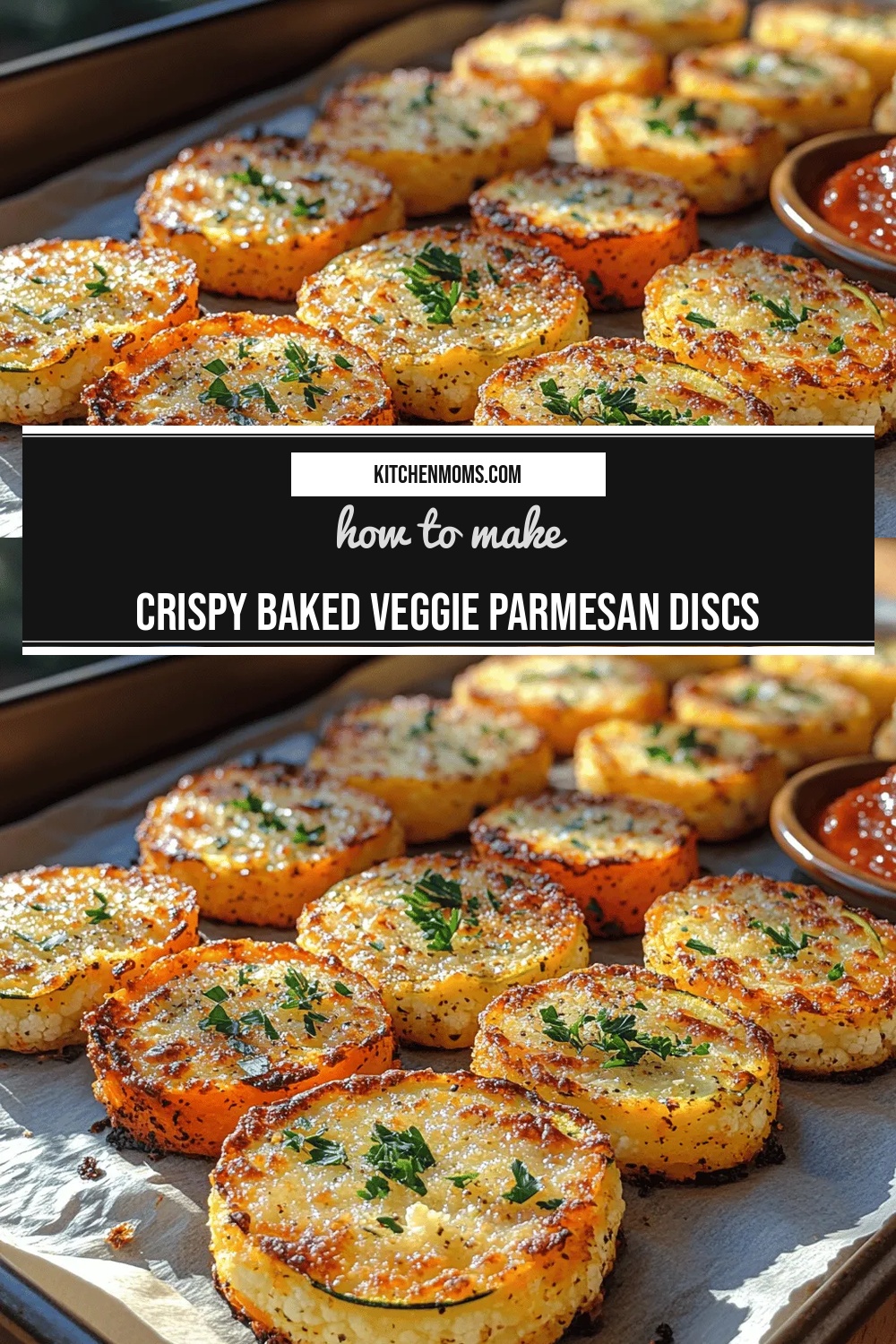 Crispy Baked Veggie Parmesan Discs