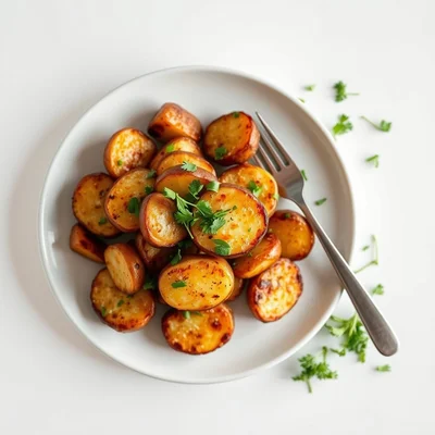 crispy chili garlic smashed potatoes