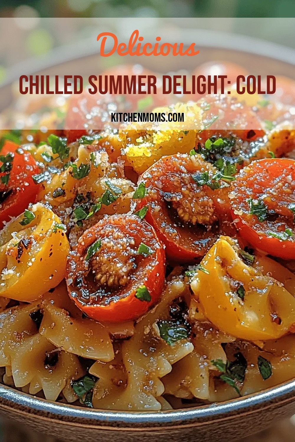 Chilled Summer Delight: Cold Marinated Tomato Pasta