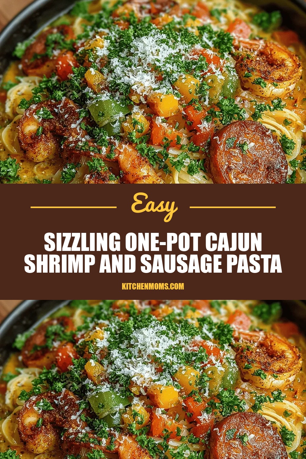 Sizzling One-Pot Cajun Shrimp and Sausage Pasta