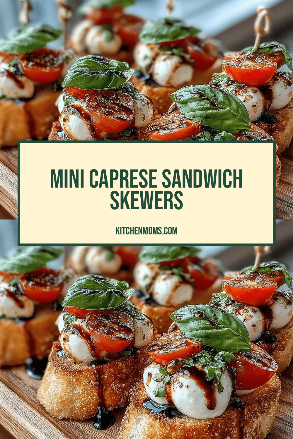 Mini Caprese Sandwich Skewers