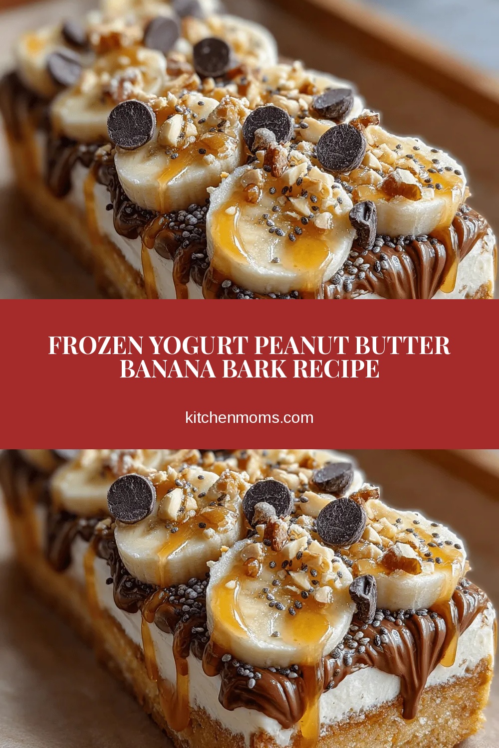 Frozen Yogurt Peanut Butter Banana Bark Recipe