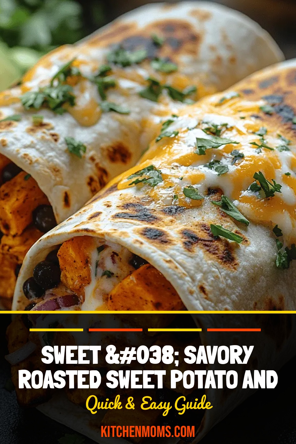 Sweet & Savory Roasted Sweet Potato and Black Bean Burritos