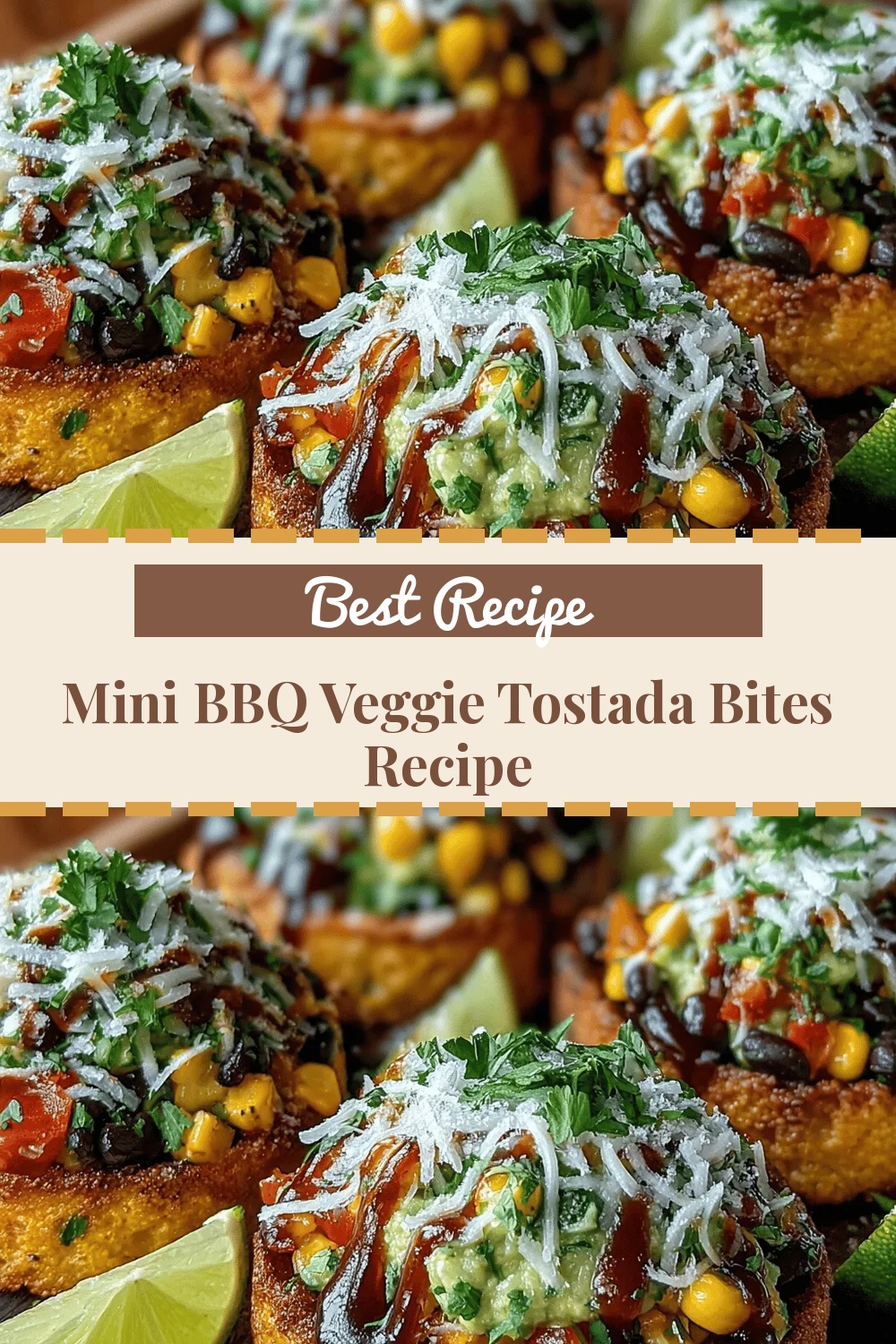 Mini BBQ Veggie Tostada Bites Recipe