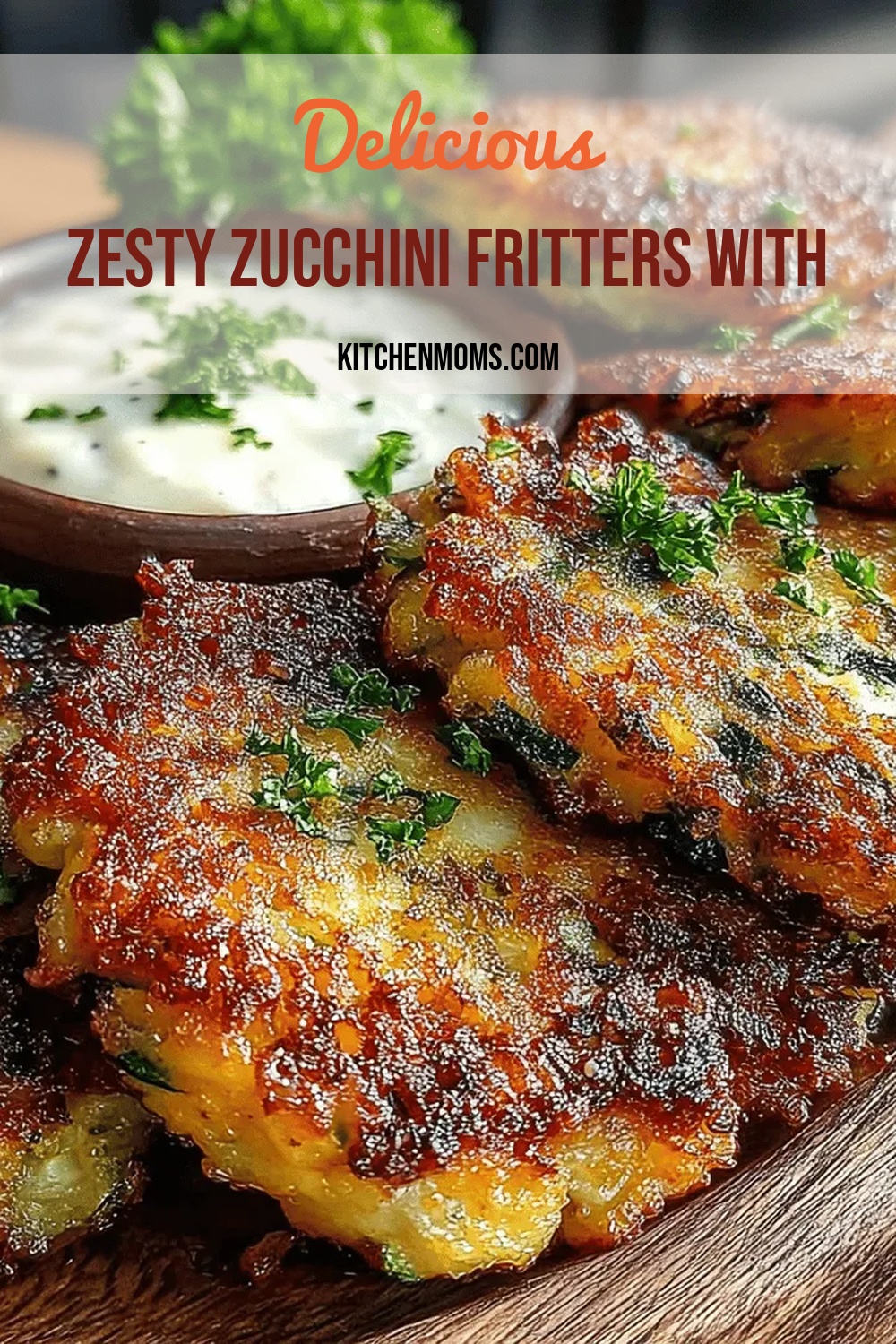 Zesty Zucchini Fritters with Creamy Garlic Dip