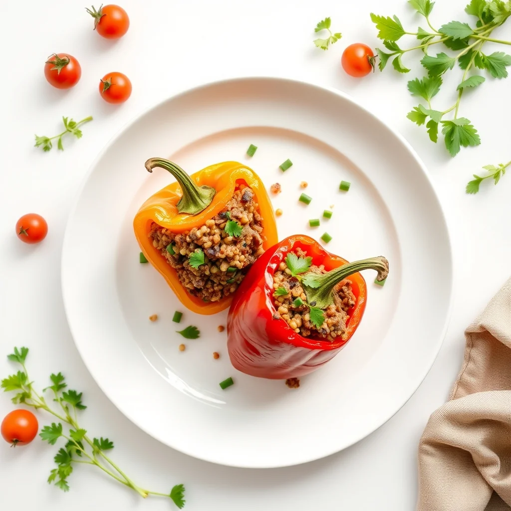 Vibrant Beef and Quinoa Stuffed Peppers