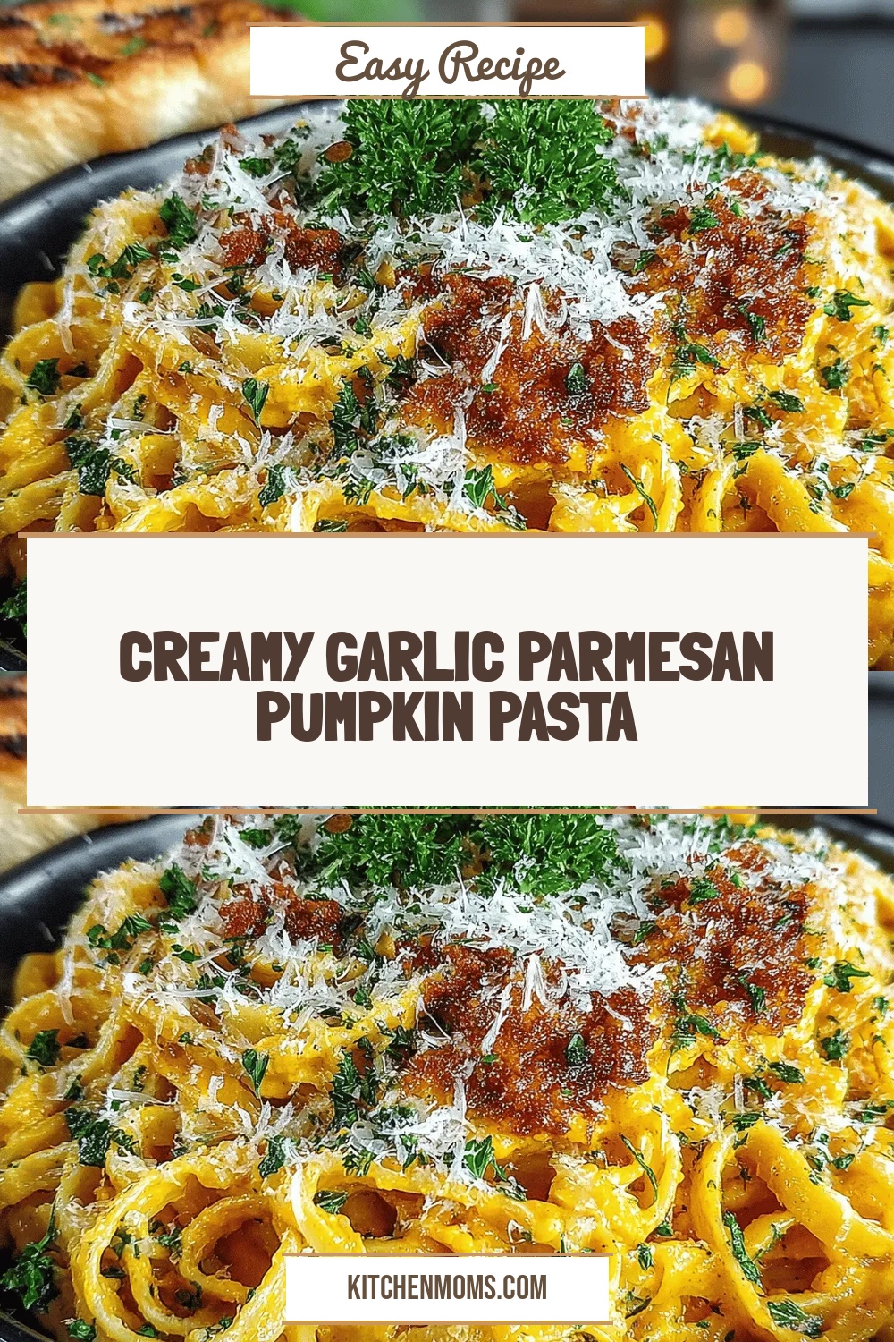 Creamy Garlic Parmesan Pumpkin Pasta