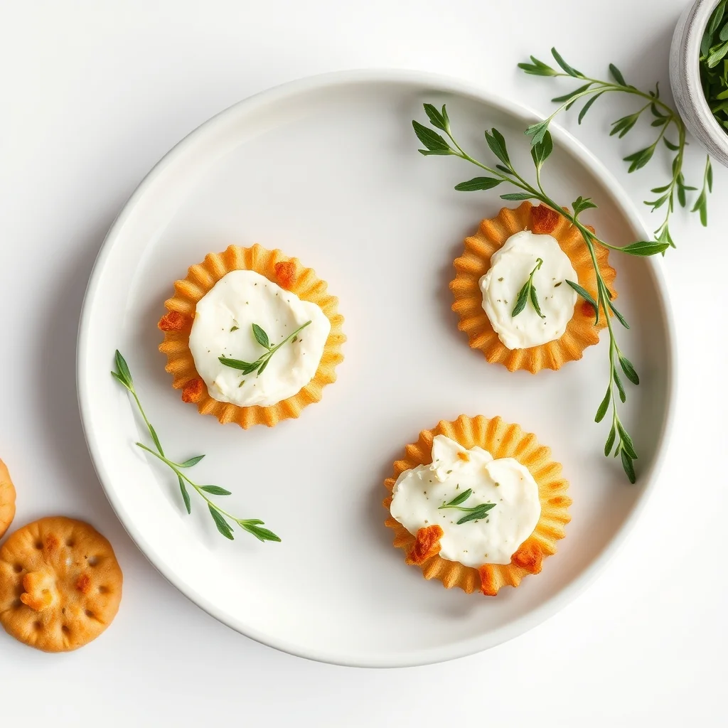 Crispy Herb Cheese & Cracker Bites