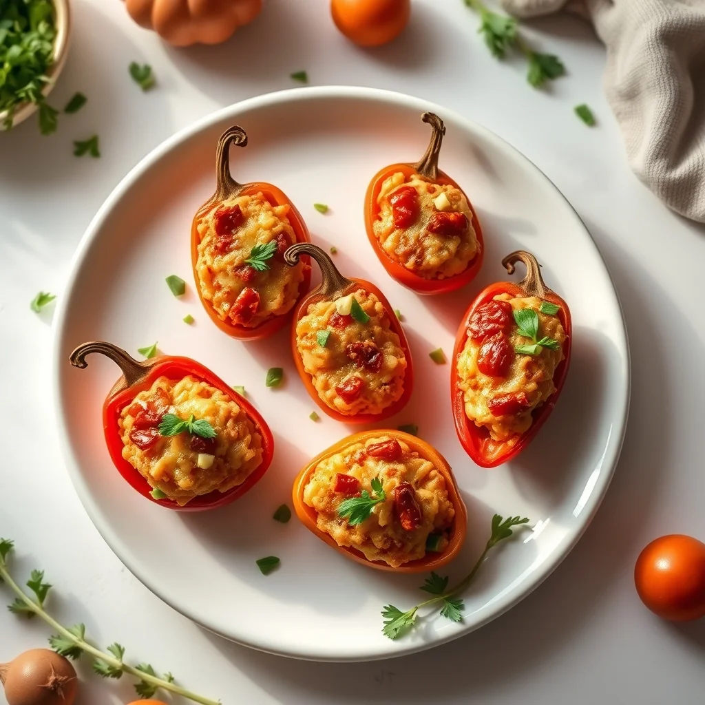 Air Fryer Thanksgiving Stuffed Mini Pepper Bites