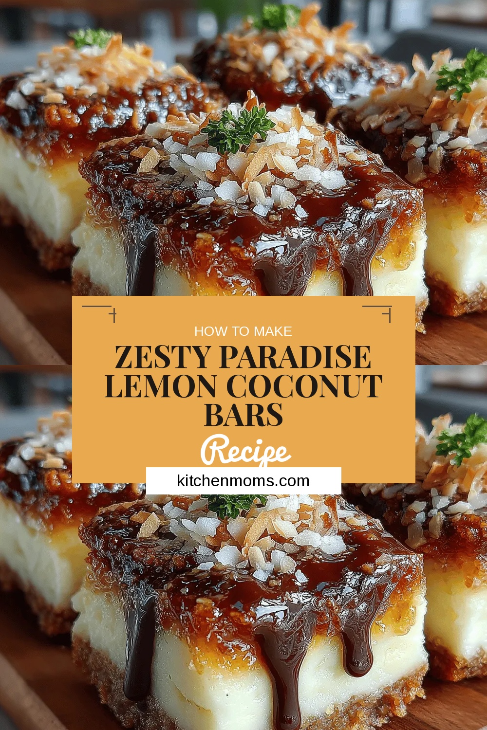 Zesty Paradise Lemon Coconut Bars