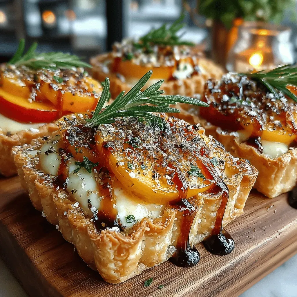 Sweet Symphony Tarts: Peach & Brie Bliss
