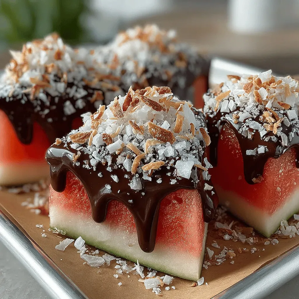 Frozen Chocolate Dipped Watermelon Recipe