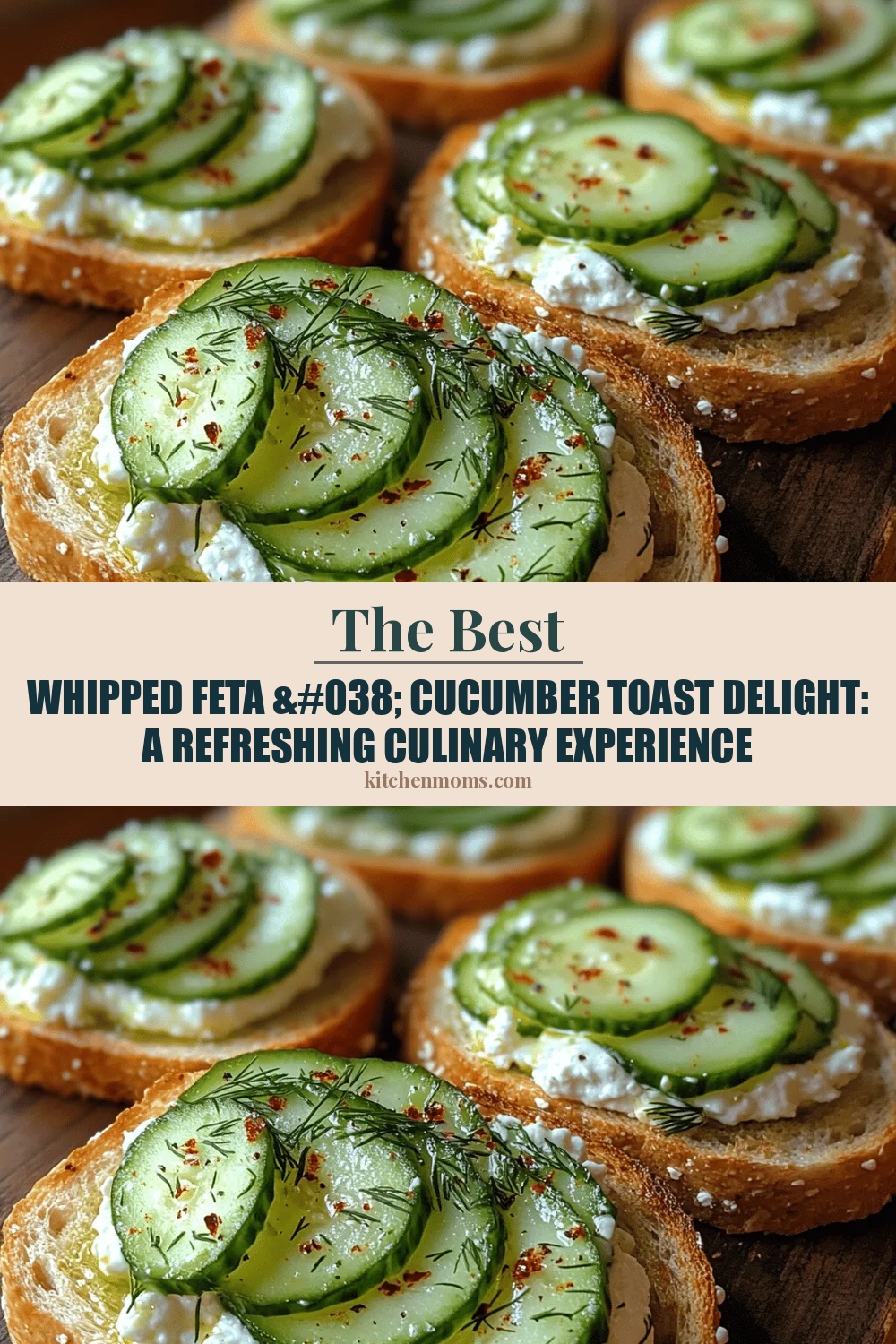 Whipped Feta & Cucumber Toast Delight: A Refreshing Culinary Experience