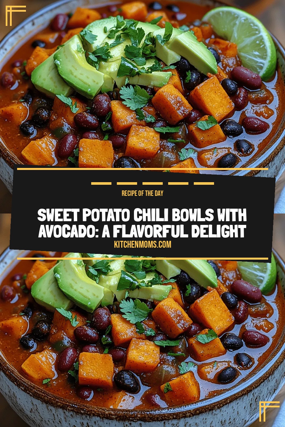 Sweet Potato Chili Bowls with Avocado: A Flavorful Delight