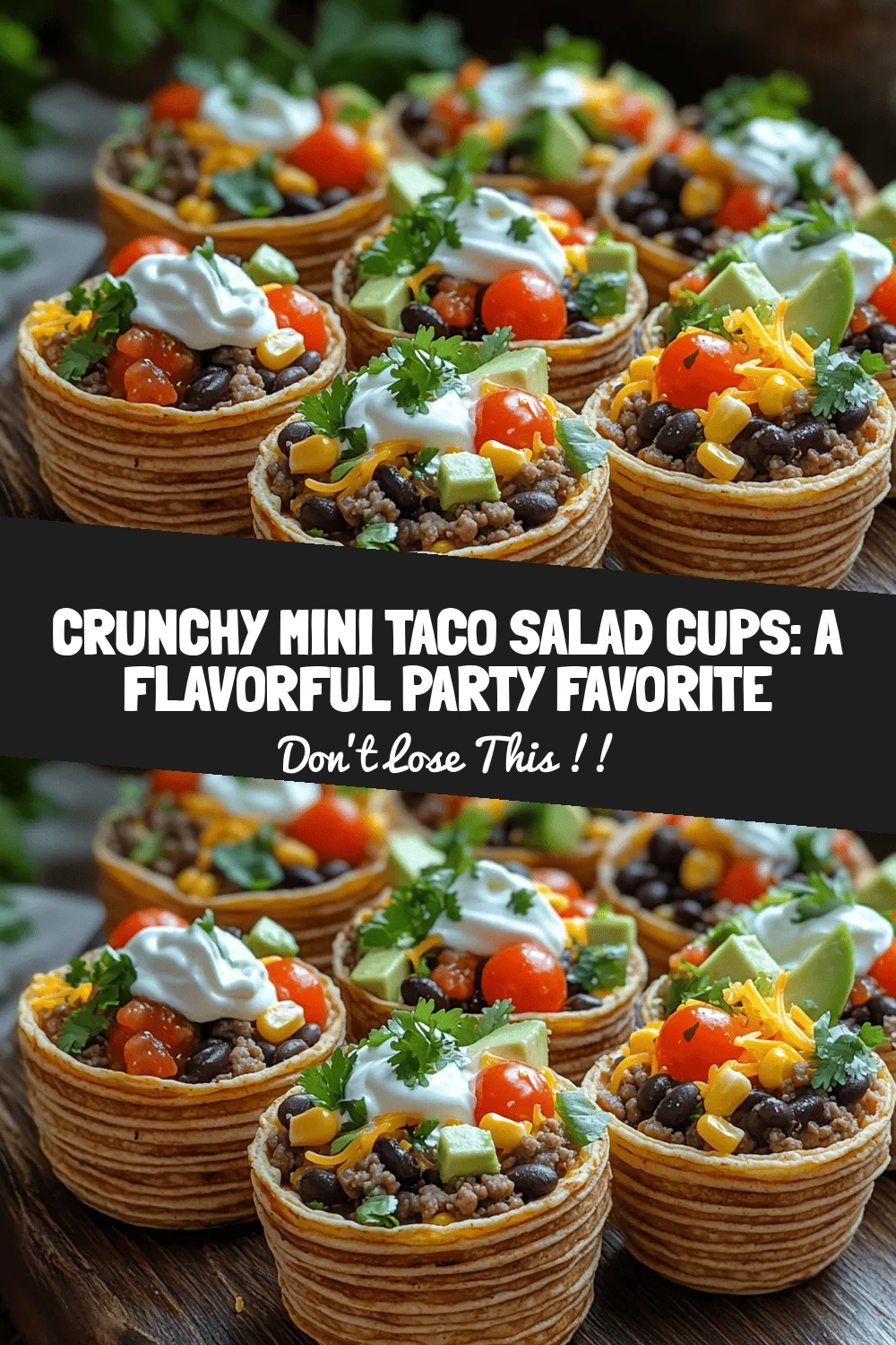 Crunchy Mini Taco Salad Cups: A Flavorful Party Favorite