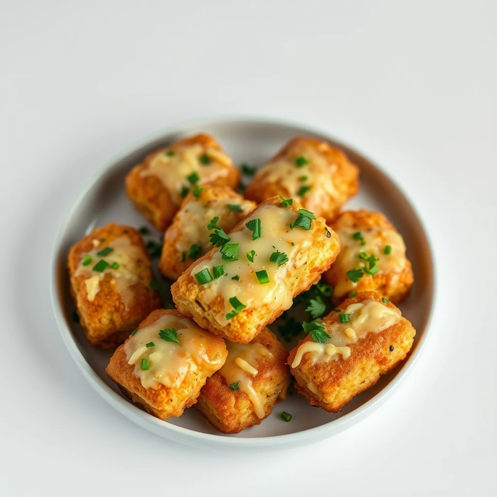 Cheesy Air Fryer White Bean & Cheddar Logs