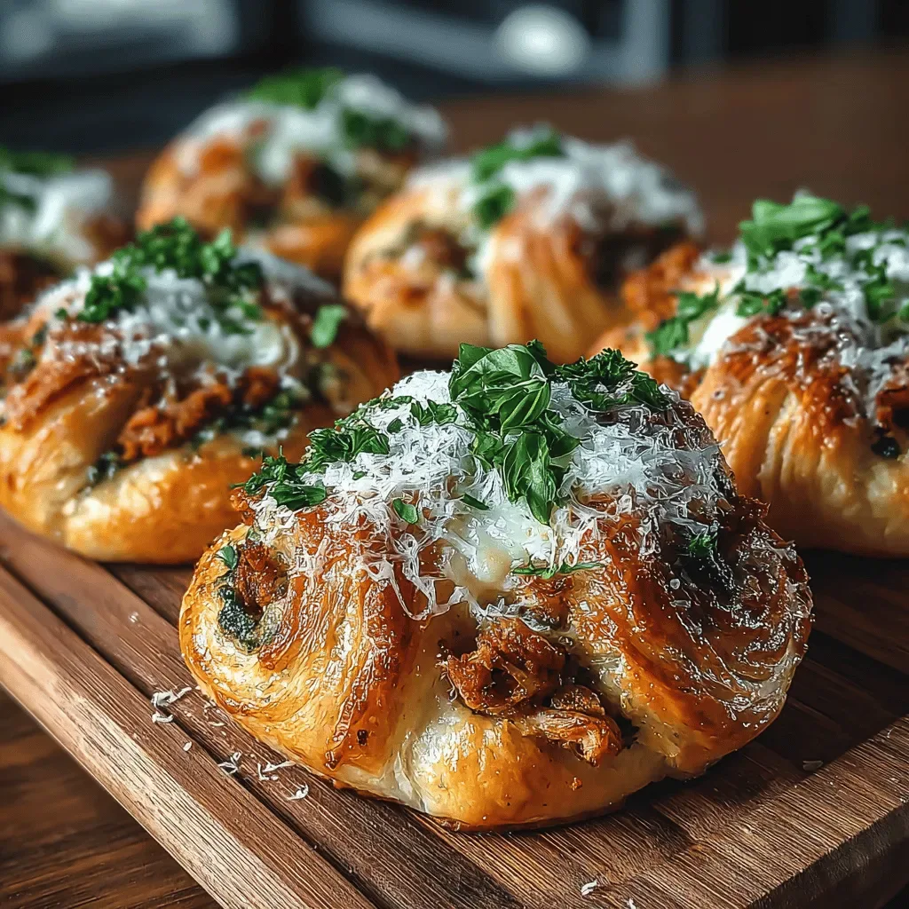 Mini Chicken Pesto Crescent Pinwheels