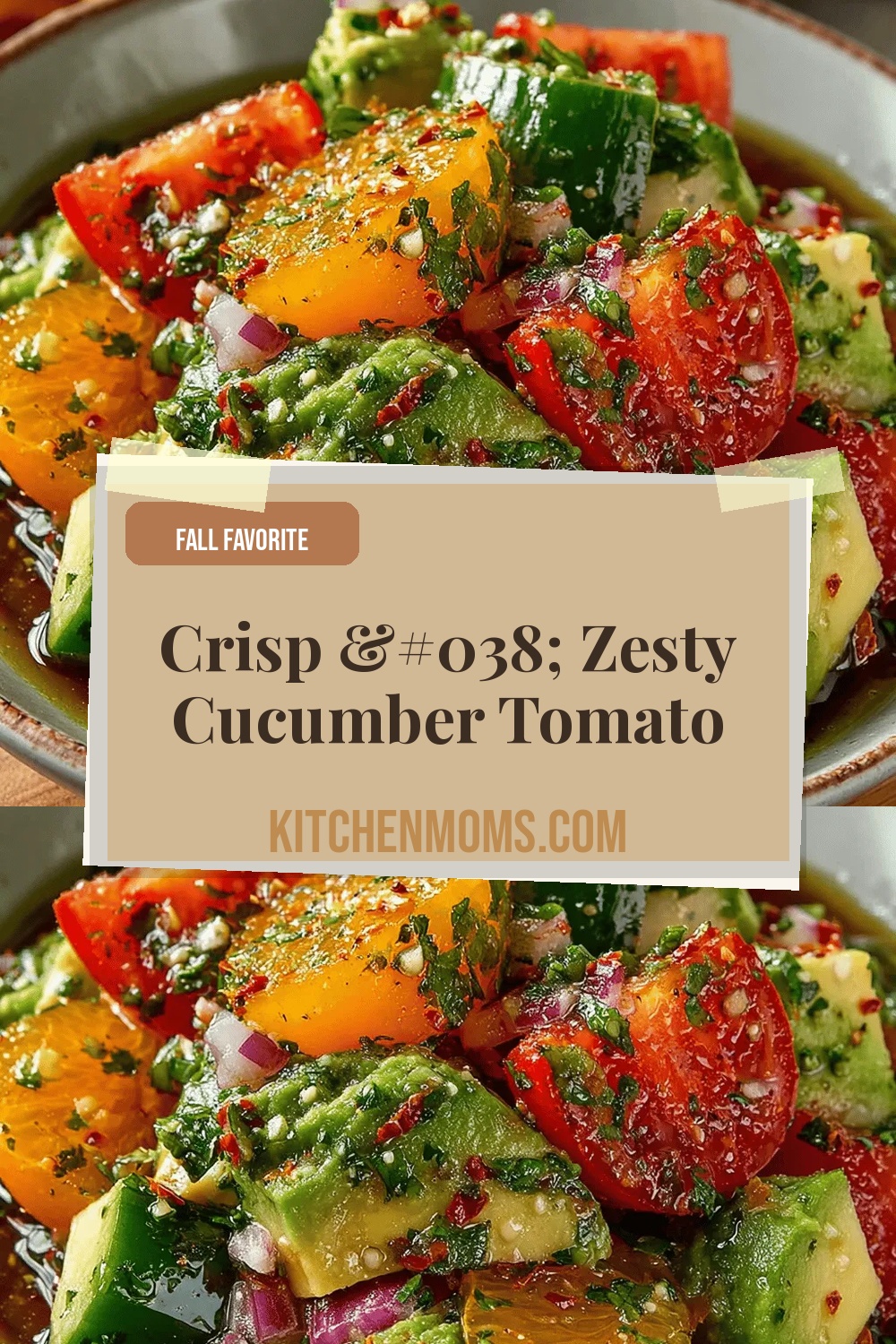 Crisp & Zesty Cucumber Tomato Avocado Salad