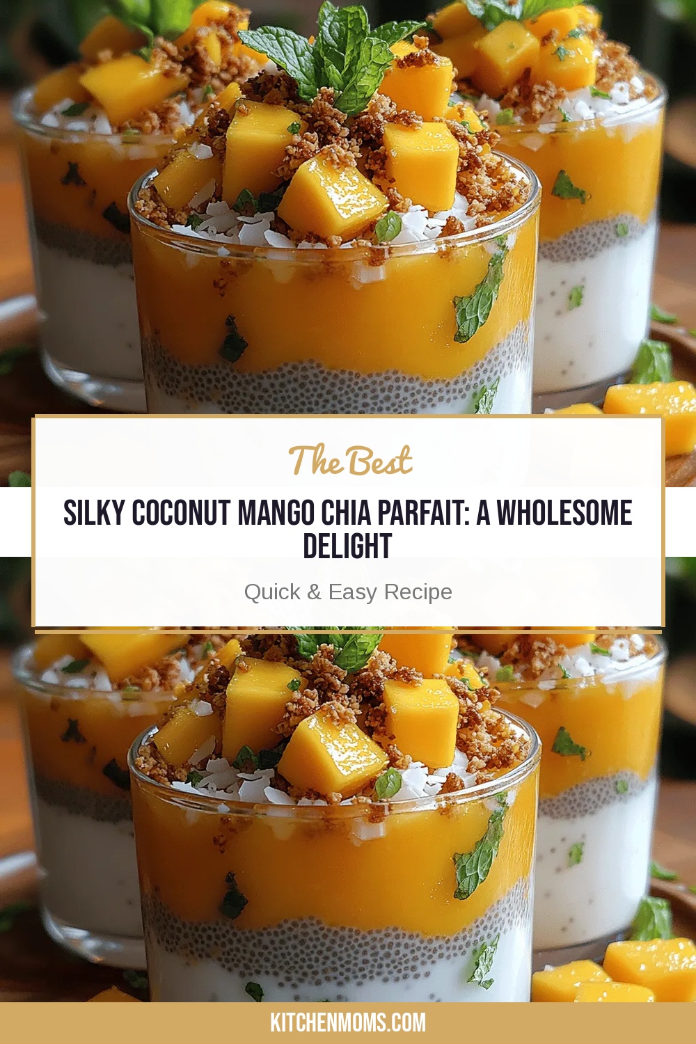Silky Coconut Mango Chia Parfait: A Wholesome Delight
