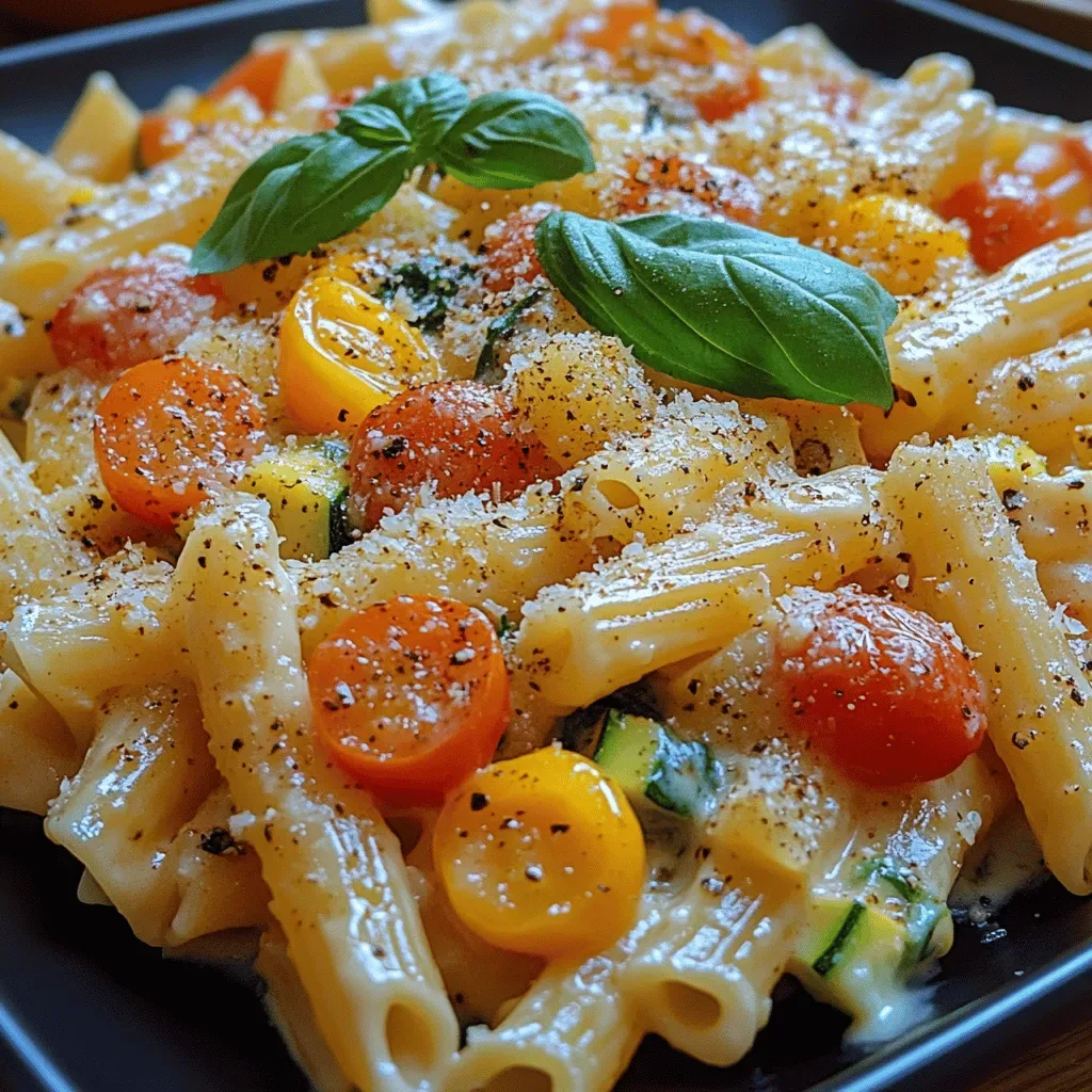 Creamy Garden Delight Pasta: A Wholesome and Flavorful Recipe