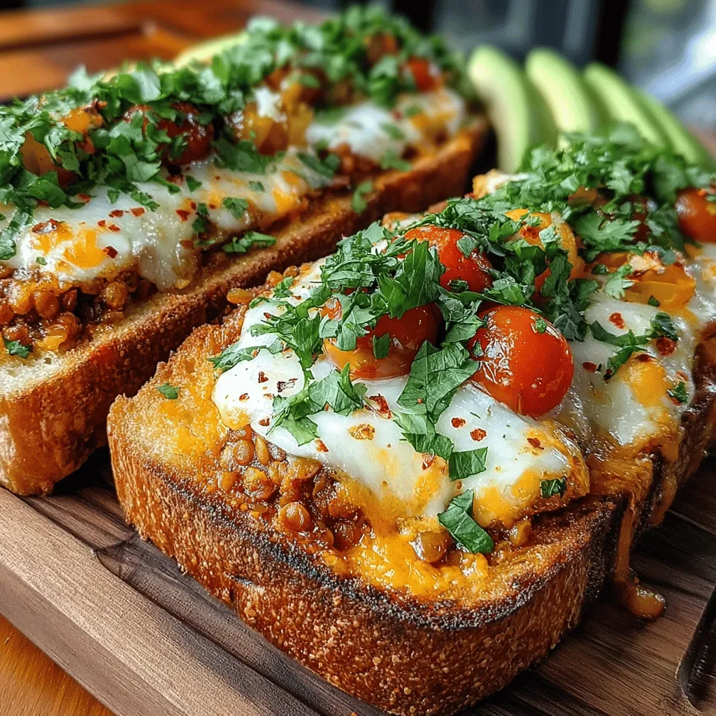 Spiced Lentil and Tomato Flatbread Melts