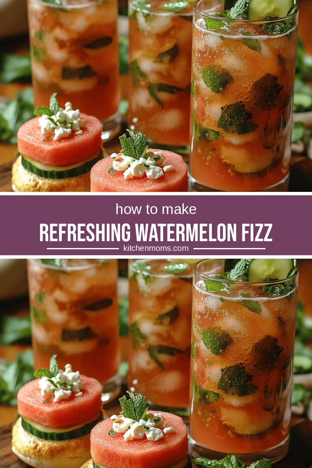 Refreshing Watermelon Fizz Mocktail Sliders