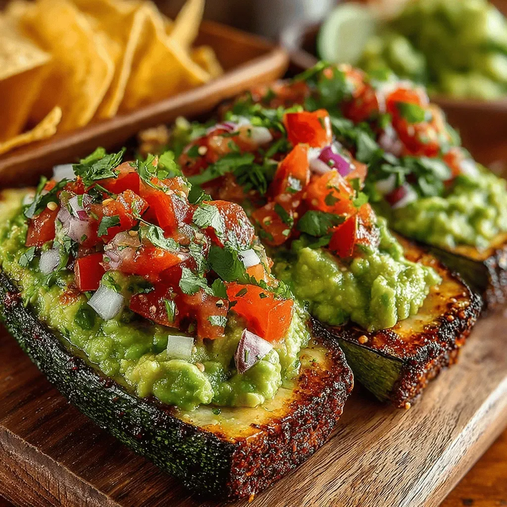 Zesty Zucchini Guacamole Boats: A Flavorful Delight