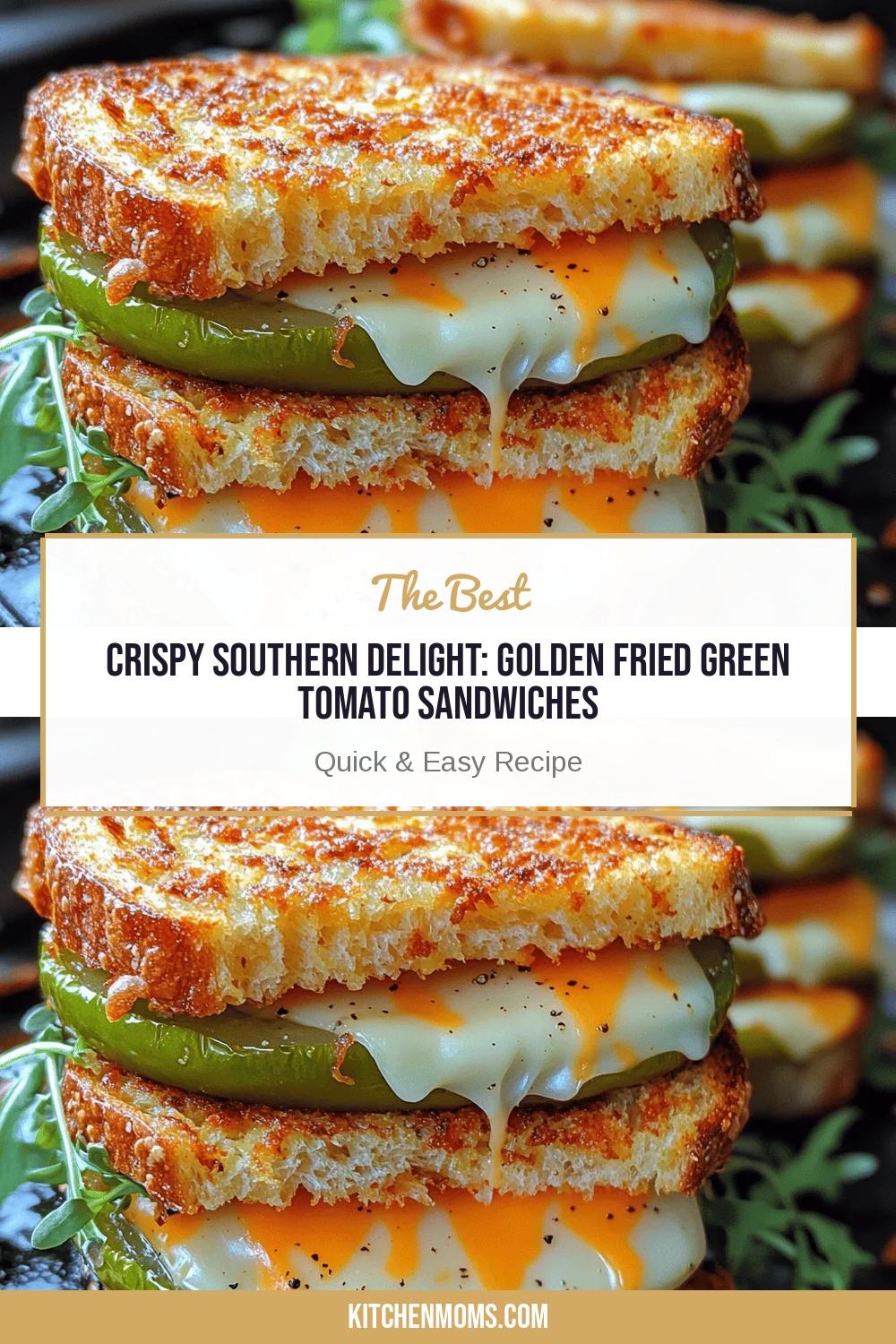 Crispy Southern Delight: Golden Fried Green Tomato Sandwiches