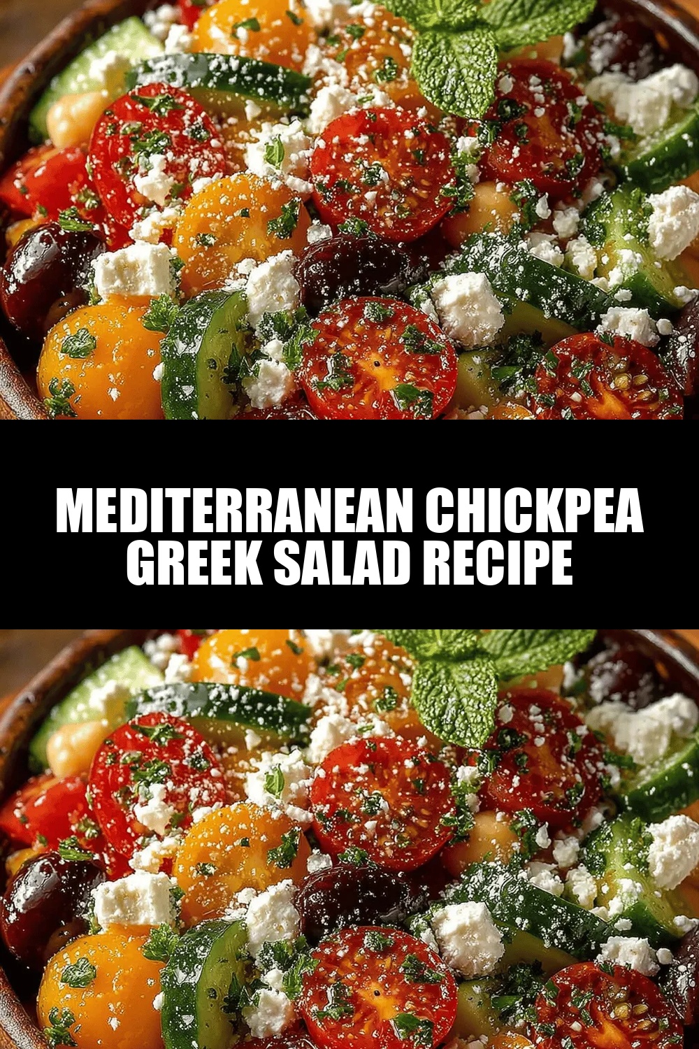 Mediterranean Chickpea Greek Salad Recipe