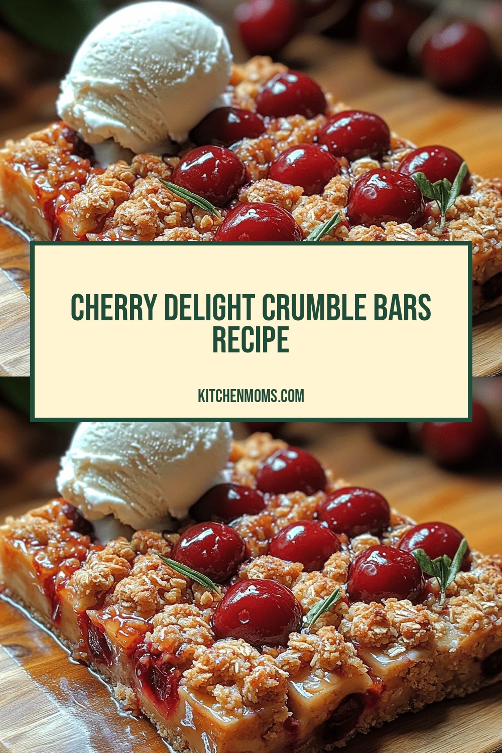 Cherry Delight Crumble Bars Recipe