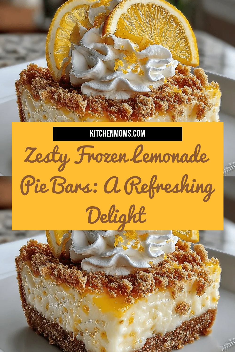 Zesty Frozen Lemonade Pie Bars: A Refreshing Delight