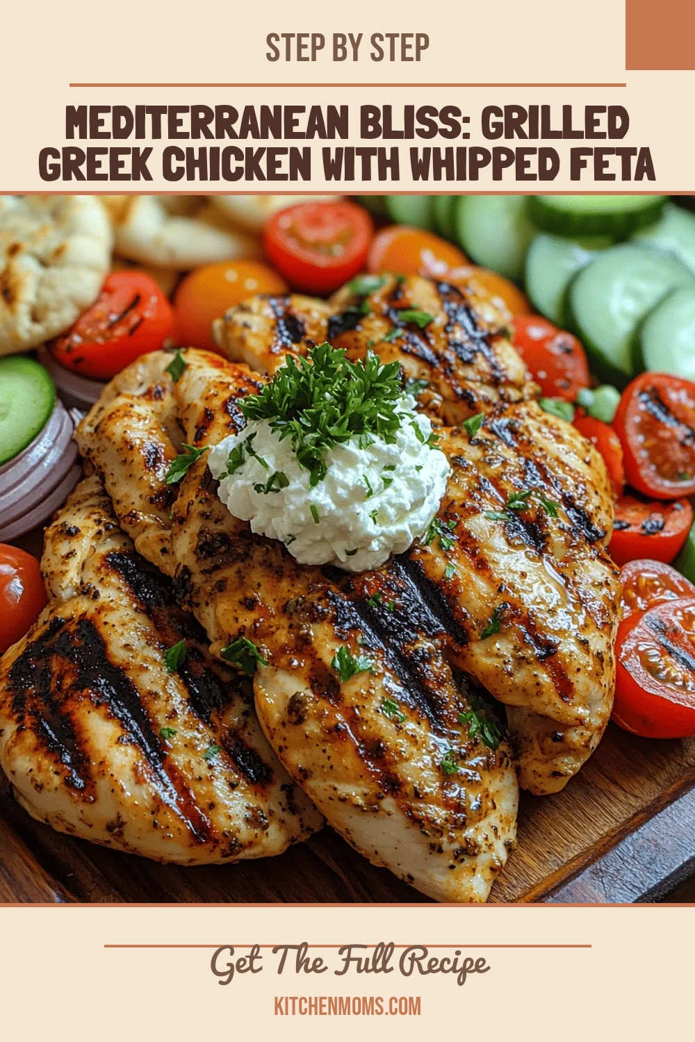 Mediterranean Bliss: Grilled Greek Chicken with Whipped Feta