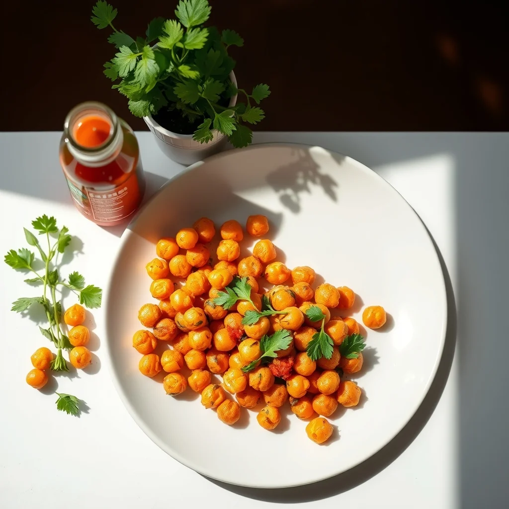 Sizzling Sriracha Crunchy Chickpeas
