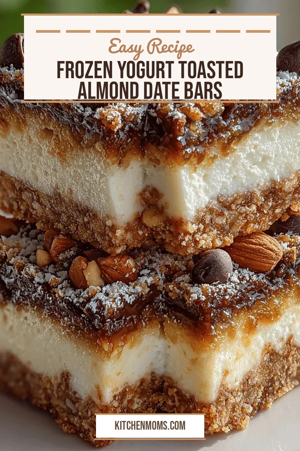Frozen Yogurt Toasted Almond Date Bars