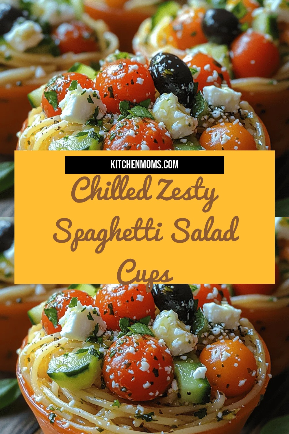 Chilled Zesty Spaghetti Salad Cups