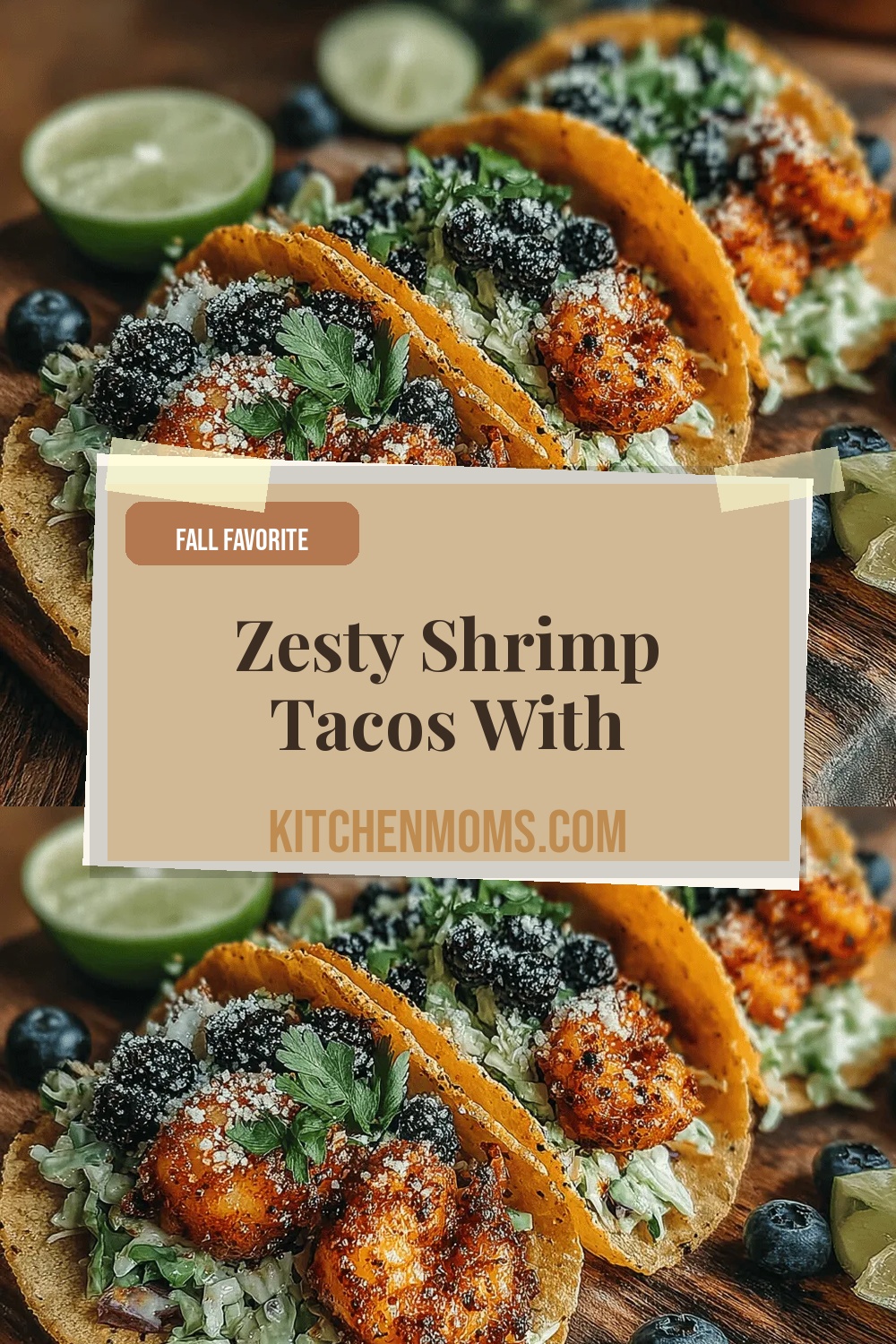 Zesty Shrimp Tacos with Blueberry Slaw