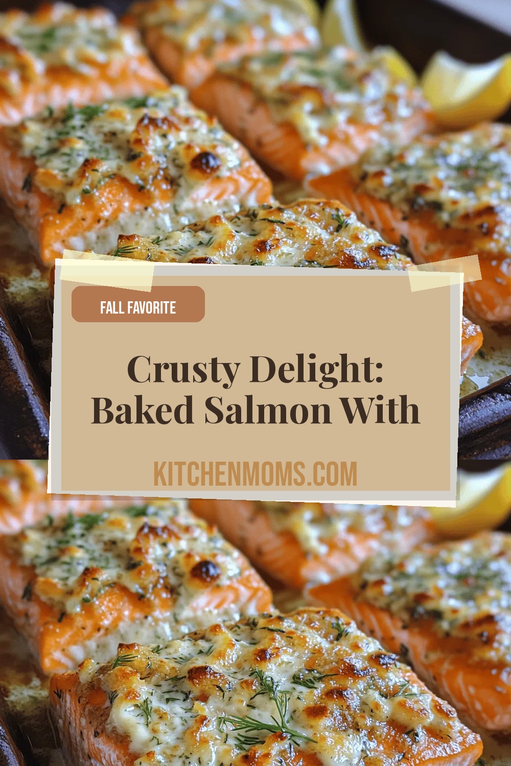 Crusty Delight: Baked Salmon with Mayo and Parmesan Herb Crust