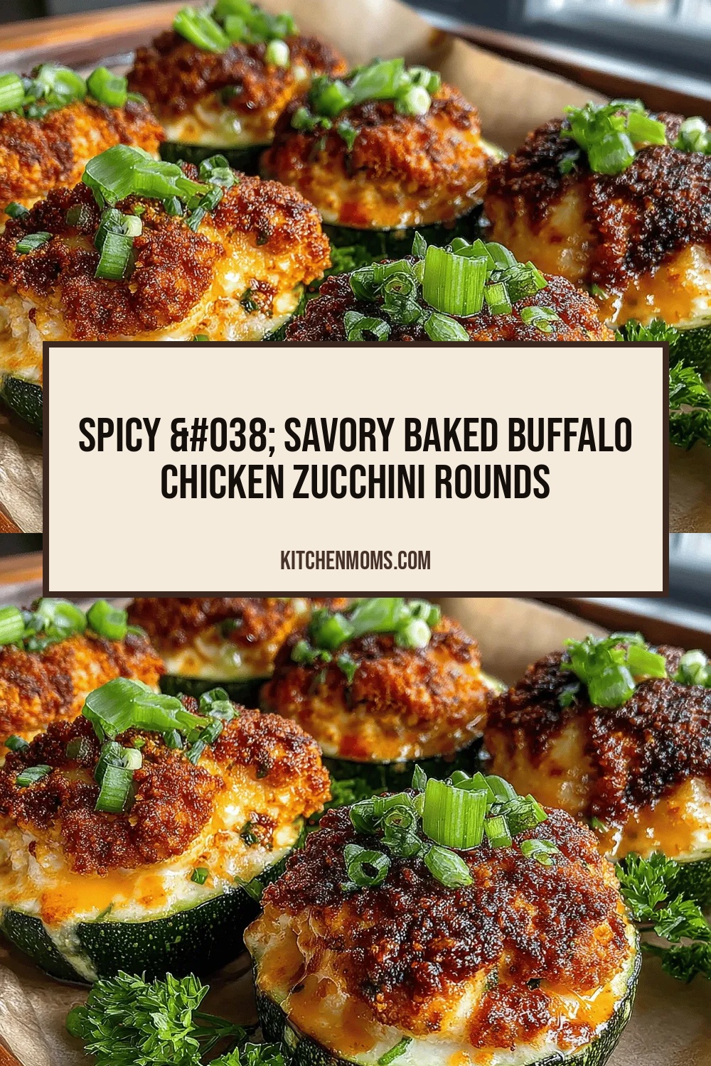 Spicy & Savory Baked Buffalo Chicken Zucchini Rounds