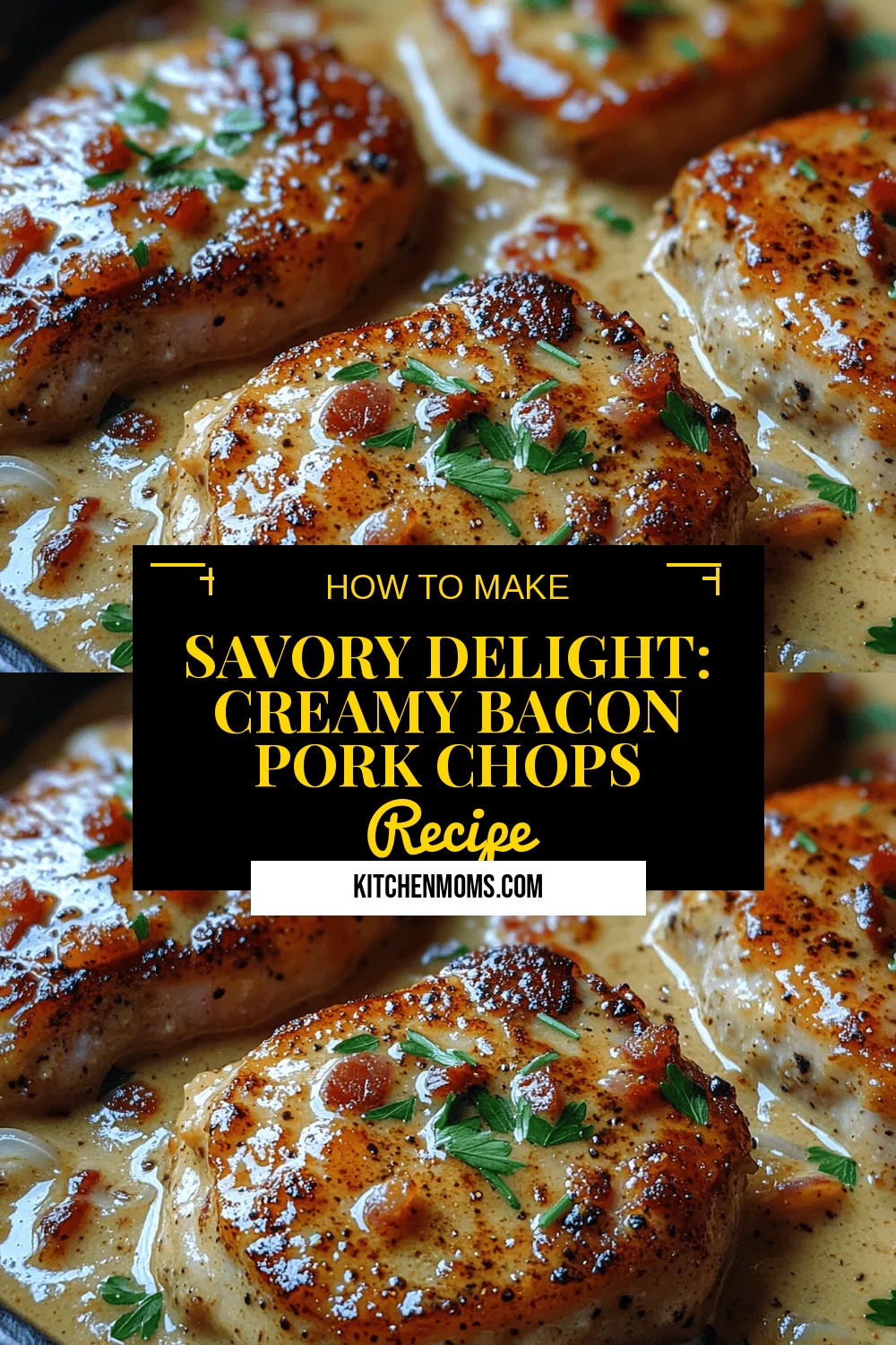Savory Delight: Creamy Bacon Pork Chops