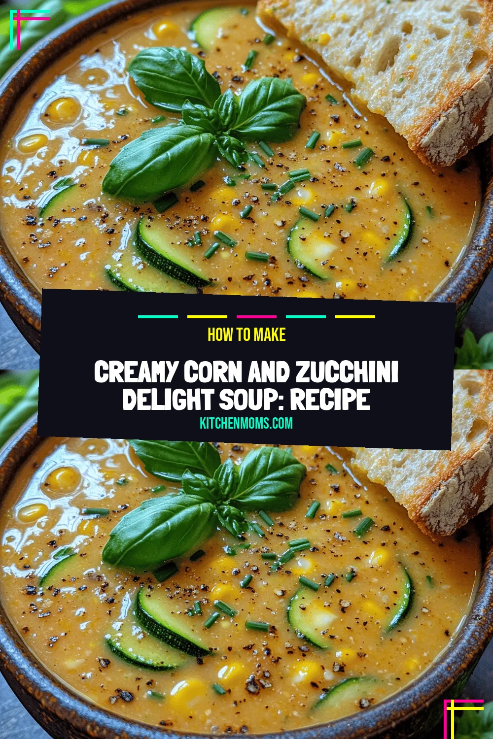 Creamy Corn and Zucchini Delight Soup: Recipe Continuation