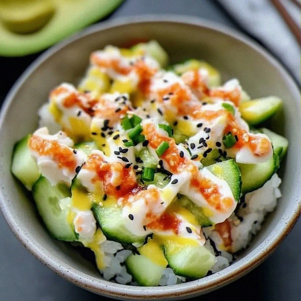 California Roll Cucumber Salad with Avocado and Crab: An Incredible 7-Ingredient Recipe