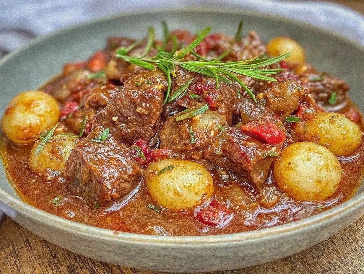 Cozy Hearty Rosemary Lamb Stew Recipe Easy Red Wine Slow Cooker Meal