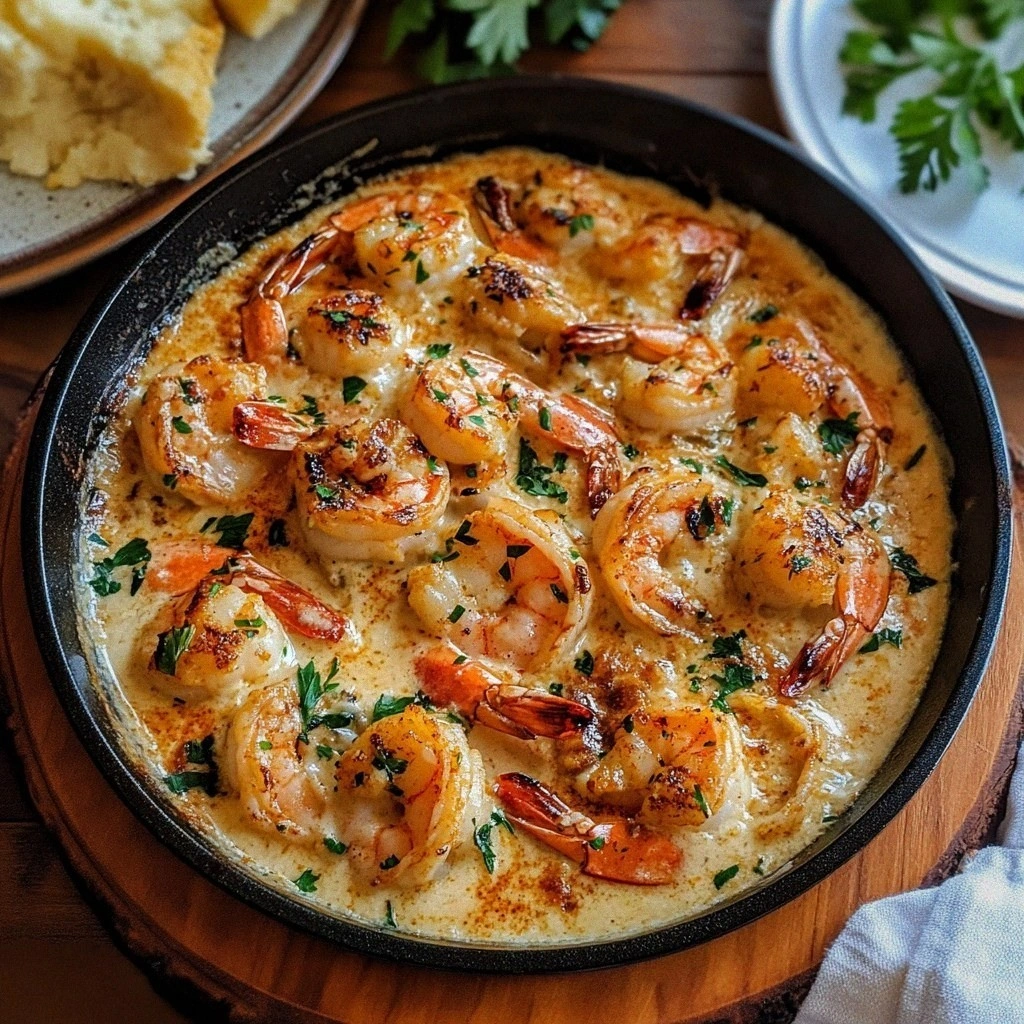 Creamy Garlic-Paprika Shrimp Skillet