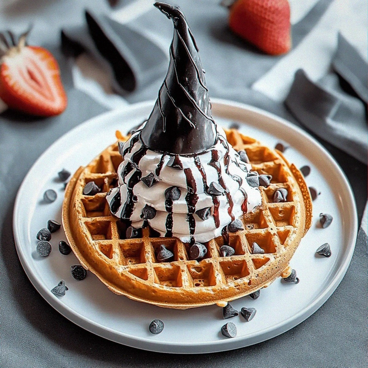 Create Magical Mornings with Enchanting Witch Hat Waffles