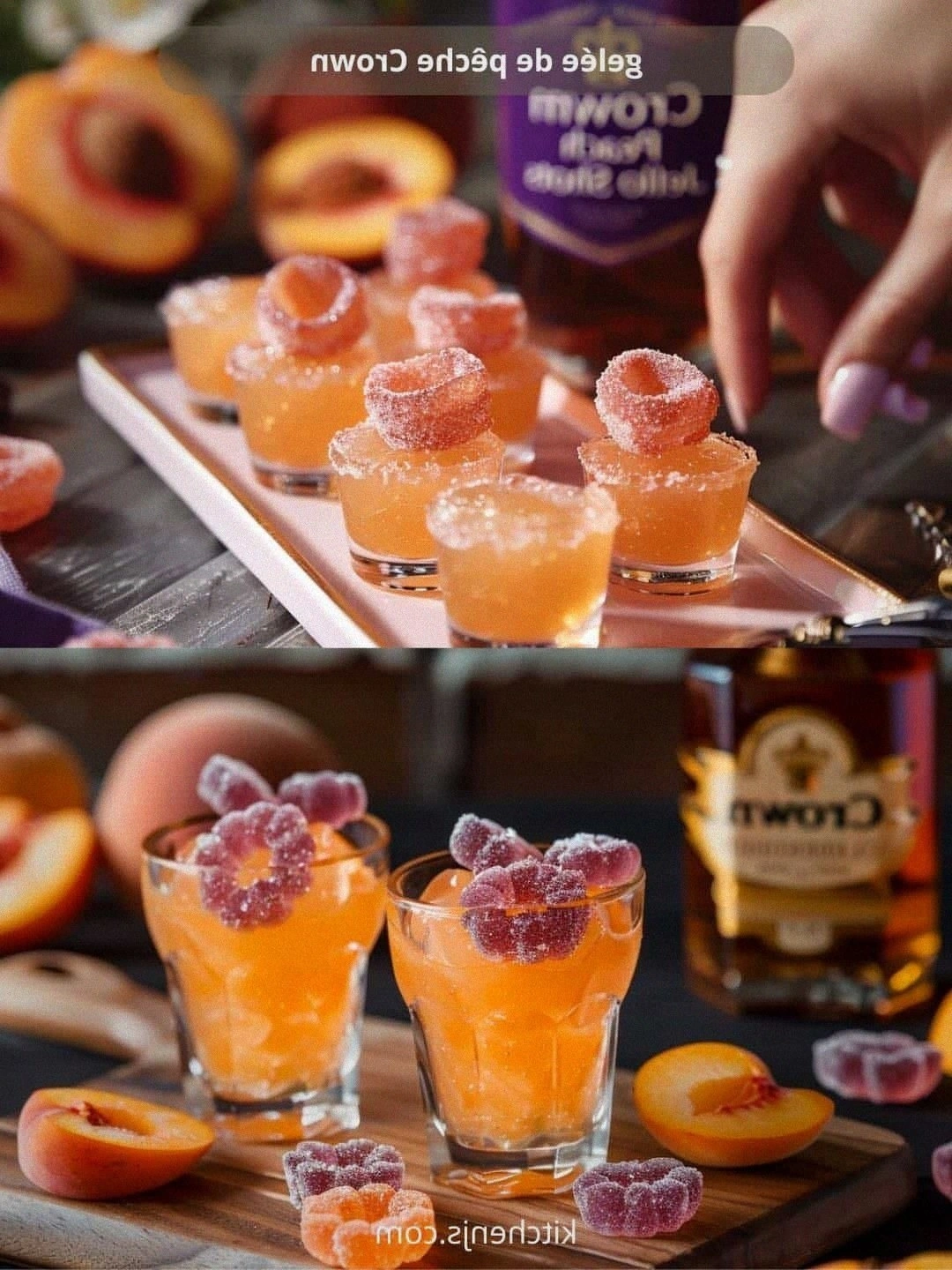 Crown Peach Jelly Shots